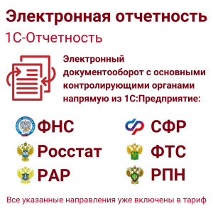 картинка Электронная отчетность (1С-Отчетность) для ООО на 1 год от магазина Одежда+